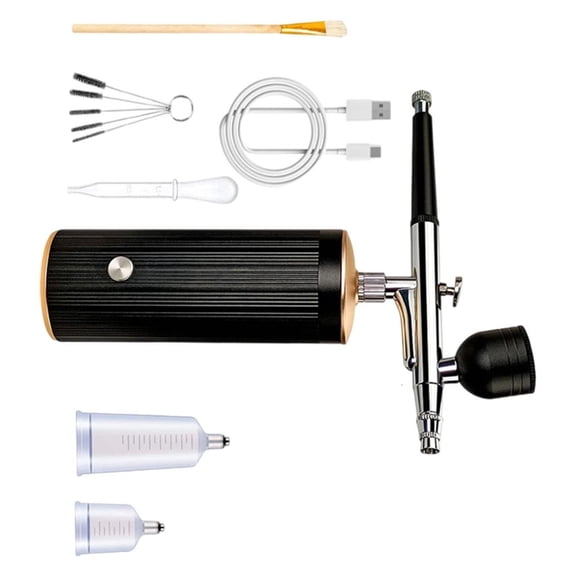 MOMOJIA Electric Air Brush Gravitational Feed Nozzle Guns Cake Decorating Brushes
