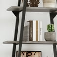 thumbnail image 4 of YUSAZENS 5 Tier Ladder Shelf, Tall Open Rustic Etagere Ladder Bookcase, Flower Stand Plant Rack, Standing Bookshelf for Living Room, Home Office, Balcony, Kitchen, Bathroom, 4 of 7