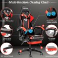 thumbnail image 4 of Gaming Chair with Bluetooth Speaker, Ergonomic Massage Racing Chair with RGB Lights, Footrest and Lumbar Support, High Back Office Chair,  Heavy Duty Design Gaming Computer Chair, 4 of 8