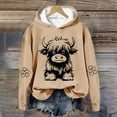 thumbnail image 2 of POIUYTR Girl's Highland Cow Sweatshirt Cowgirl Funny Graphic Pullover Hoodie Fleece Lined Cute Shirt for Teen Girl, 2 of 7