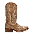 thumbnail image 2 of Corral Boots Womens Glitter Tooled Inlay Square Toe Cowboy  Tall Boots, 2 of 5