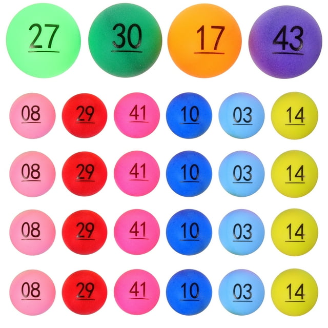 50Pcs Numbered Lottery Balls Game Balls Props Plastic Number Balls Home Party Balls