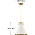 thumbnail image 2 of Hinkley 4997 LCB Hanging Light Fixture, 13.5" Small Ceiling Pendant Off-White, 2 of 2