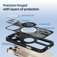 thumbnail image 4 of Allytechgroup Magnetic Case for iPhone 16e with Camera Lens Protector, Support Wireless Charging Non-Slip Anti-Scratch Heat Dissipation Shockproof Back Cover for iPhone 16e, Black, 4 of 5