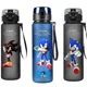 thumbnail image 5 of Botella de agua Sonic The Hedgehog de 560 ml para niños, de plástico, de gran capacidad, portátil, color negro, azul, rojo y verde, 5 of 5