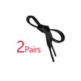 thumbnail image 3 of INSPIRE CHIC Unisex Solid Color Flat 0.4'' Wide Ribbon Shoelaces 2 Pairs 110cm/43.3" Black, 3 of 6