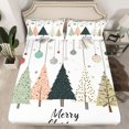 thumbnail image 2 of Feelyou Chic Xmas Tree Bed Sheets for Boy, Cartoon Snowflake Plant King Sheets, Fashion Winter Christmas Sheet Set, Luxury Bedroom Decor, 4-Piece, 2 of 7