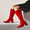 Red, variant on Womens Fashion Square Toe Chunky Classic Knee High Gogo Boots for Everyday & Casual Wear
