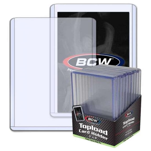 BCW 240pt Thick Card Toploader Card Holder (10 per pack)