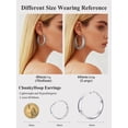 thumbnail image 3 of U7 Hoop Earrings for Women 60MM Chunky Stainless Steel Silver Hoop Earring Jewelry Gift for Mother Daughter Wife Teens, 3 of 6
