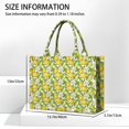 thumbnail image 3 of Large Capacity Tote Bag,Yellow Lemon Fruit Slices Handbag Fashion Luxury Tote Bag,15.7"x13"x 5.1" Inches,Laptop Compatible, 3 of 6