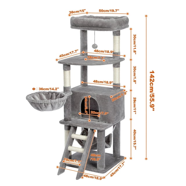 Domestic Delivery Multi-Level Cat Tree Tower Climb Furniture Scratching Post for Indoor House Pet Supplies Kitten Toy Cozy Condo ShopWise Round