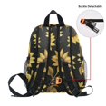 thumbnail image 5 of FORMRS School Backpack with Front Zippered Pocket 12" Student Travel Daypack, Black Sunflower Pattern, 5 of 6