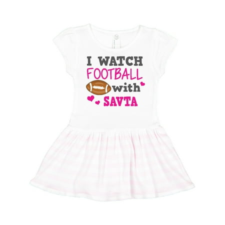 

Inktastic I Watch Football with My Savta Gift Toddler Girl Dress
