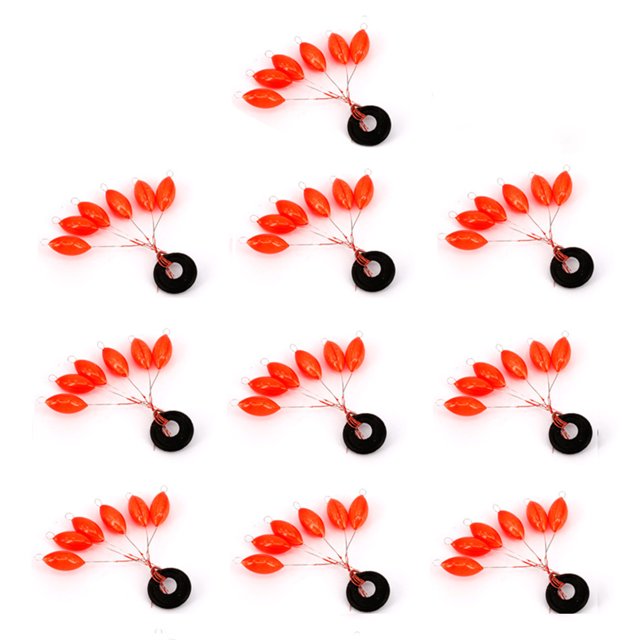 10 Pack Fish Float Oval Space Bean Fish Line Plug Float Fishing Tackle Accessories