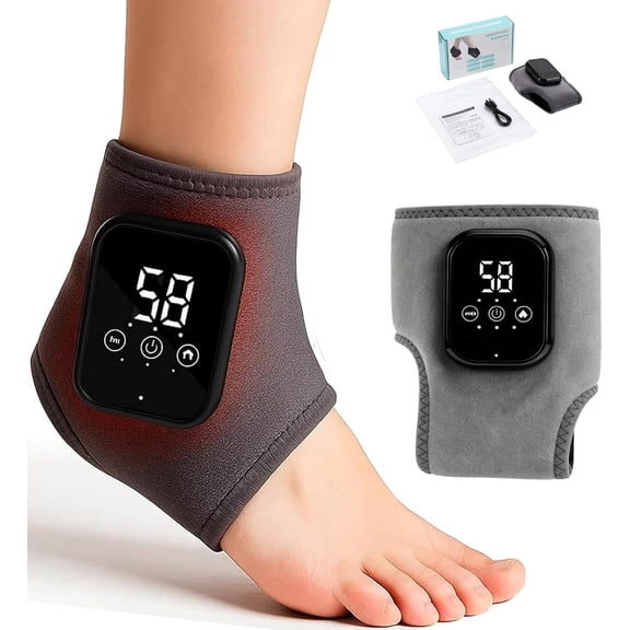 Kykeioct Try Massager Pro - 3 Vibration and 3 Heating Modes Foot Massager, Rechargeable Foot & Ankle Massager with Heat, Wireless Foot Wrap for Relaxation, Portable Heated Foot Massager (1PC)