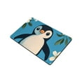 thumbnail image 3 of FCXZI Bath mat absorbent bathroom mat Cute penguin print diatom mud mat Non-slip floor mat Soft washable floor mat Bathroom mat Family living room Office shower mat 24x16in, 3 of 5