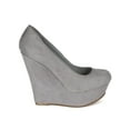 thumbnail image 2 of Breckelles CK32 Women Suede Round Toe Platform Wedge Heel, 2 of 5