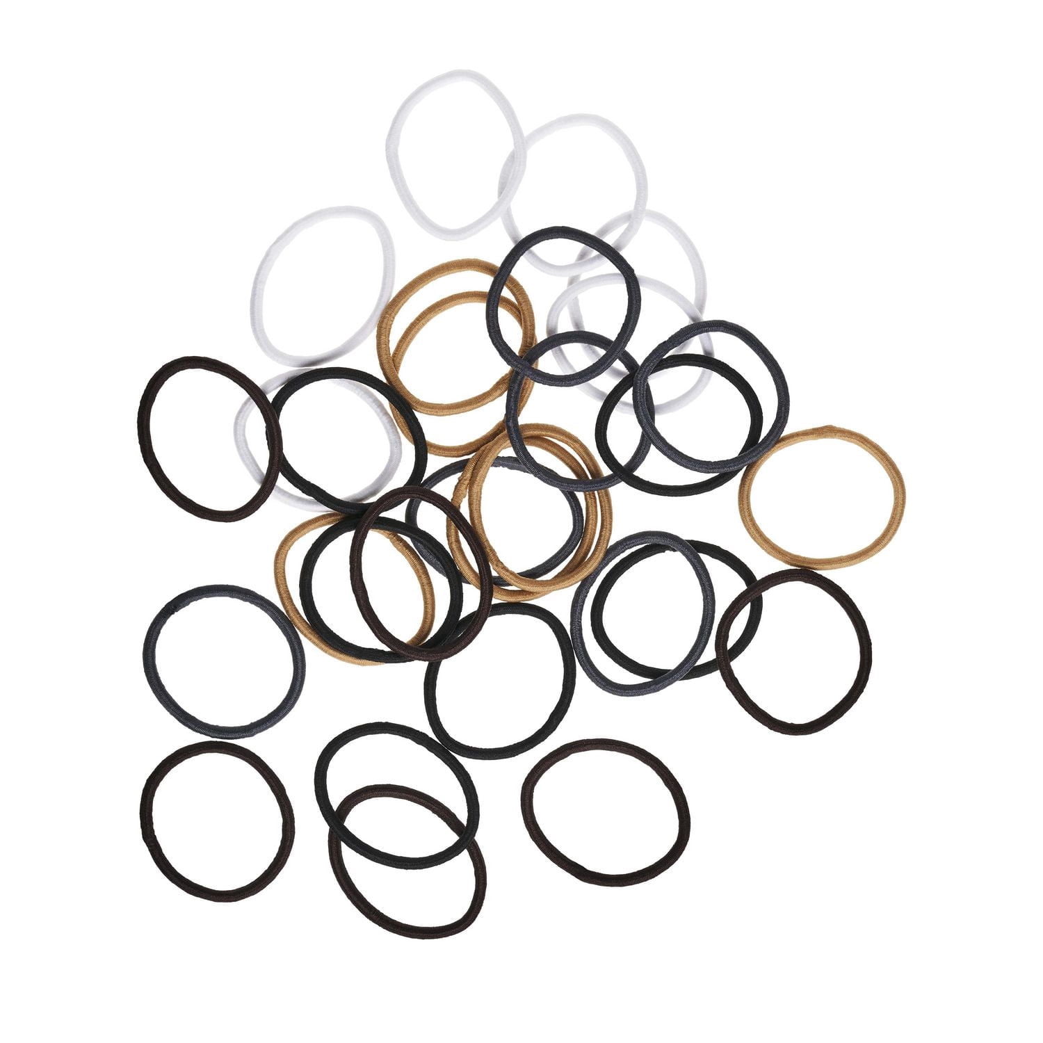 Elastiques à cheveux Goody - couleurs neutres assorties - 30 pièces