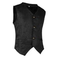 thumbnail image 1 of Chaleco Victoriano Steampunk Sunnimix Jacquard Negro XXXL para Hombre, 1 of 8