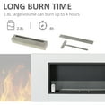 thumbnail image 3 of HOMCOM Ethanol Fireplace, 43.25" Wall-Mounted 0.73 Gal Stainless Steel Max 323 Sq. Ft., Burns up to 4 Hours, White, 3 of 9