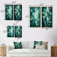 thumbnail image 4 of Designart "Echoes of Dreams Retro Abstract in Turquoise III" Abstract Painting Framed Wall Art Set Of 2 - Modern Gold Gallery Wall Frame Set For Home Decor, 4 of 6