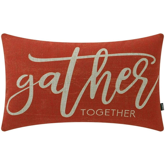 TRENDIN Gather Pillow Cover 12x20 inch Wood Look Oblong Throw Pillowcase Home Chair Office Autumn Decorations Linen Cushion Cover for Sofa Couch Office PL714TR