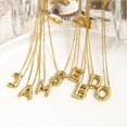thumbnail image 4 of Bubble Letter Necklace for Women, 14k Gold Plated Initial Letter Pendant Necklace Personalized Jewelry A - Z 26 letters, 4 of 7