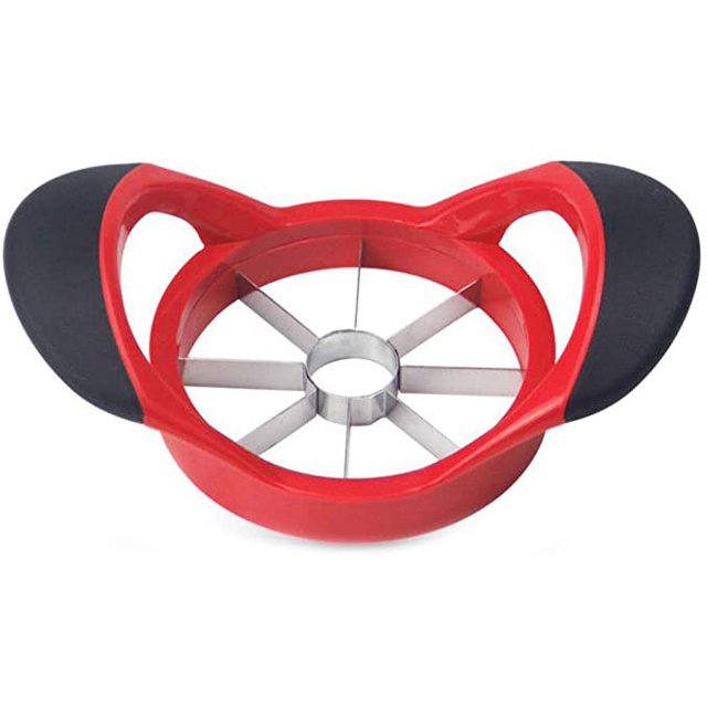 Cortador de manzanas Cortador de manzanas de acero inoxidable Divisor de manzanas,Cortador de manzanas Cortador de manzanas de acero inoxidable con asas de plástico ER