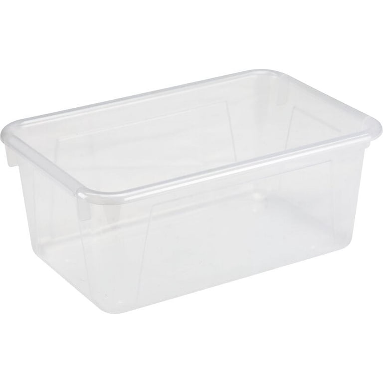 Storex Small Cubby Bins, Translucent, 5-Pack photo 2