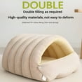thumbnail image 6 of XIBUFE Cozy Monster Cat Bed, Plush Cat Cave Tent with Removable Cushion – Warm Anti-Anxiety Cuddler Bed for Indoor, 6 of 7