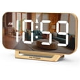 thumbnail image 1 of Reloj Despertador Peakeep Slim Digital Espejo Estético Dorado, 1 of 7