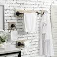 thumbnail image 5 of MyGift 4 Piece Bathroom Hardware Accessories Set, Torched Brown Wood, 5 of 6