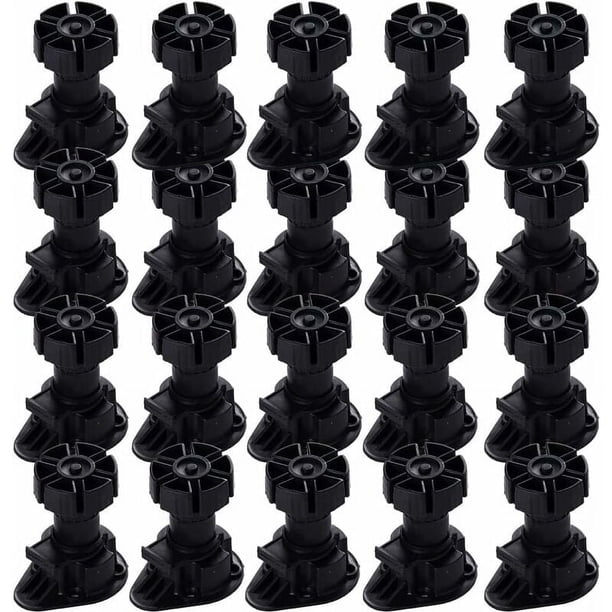 Patas niveladoras para gabinetes, solución de altura ajustable para pisos irregulares, patas de plástico duraderas y resistentes de alta calidad, resistentes a la humedad para muebles de cocina y baño