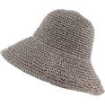 thumbnail image 5 of CoCopeaunts Women Straw Bucket Hat Wide Brim Summer Breathable Hollow-Out Bucket Cap Woven Foldable Roll up Floppy Basin Hat, 5 of 8