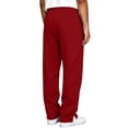 thumbnail image 4 of sageysalite Sweatpants for Men Straight Leg Side Slit Drawstring Elastic Waist Fall Winter Workout Warm Workout Pants with Pockets, 4 of 6