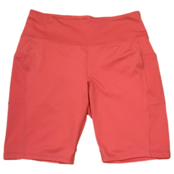 Xersion Womens Island Coral Orange Athletic Bike Shorts 10 inch High Rise 1X