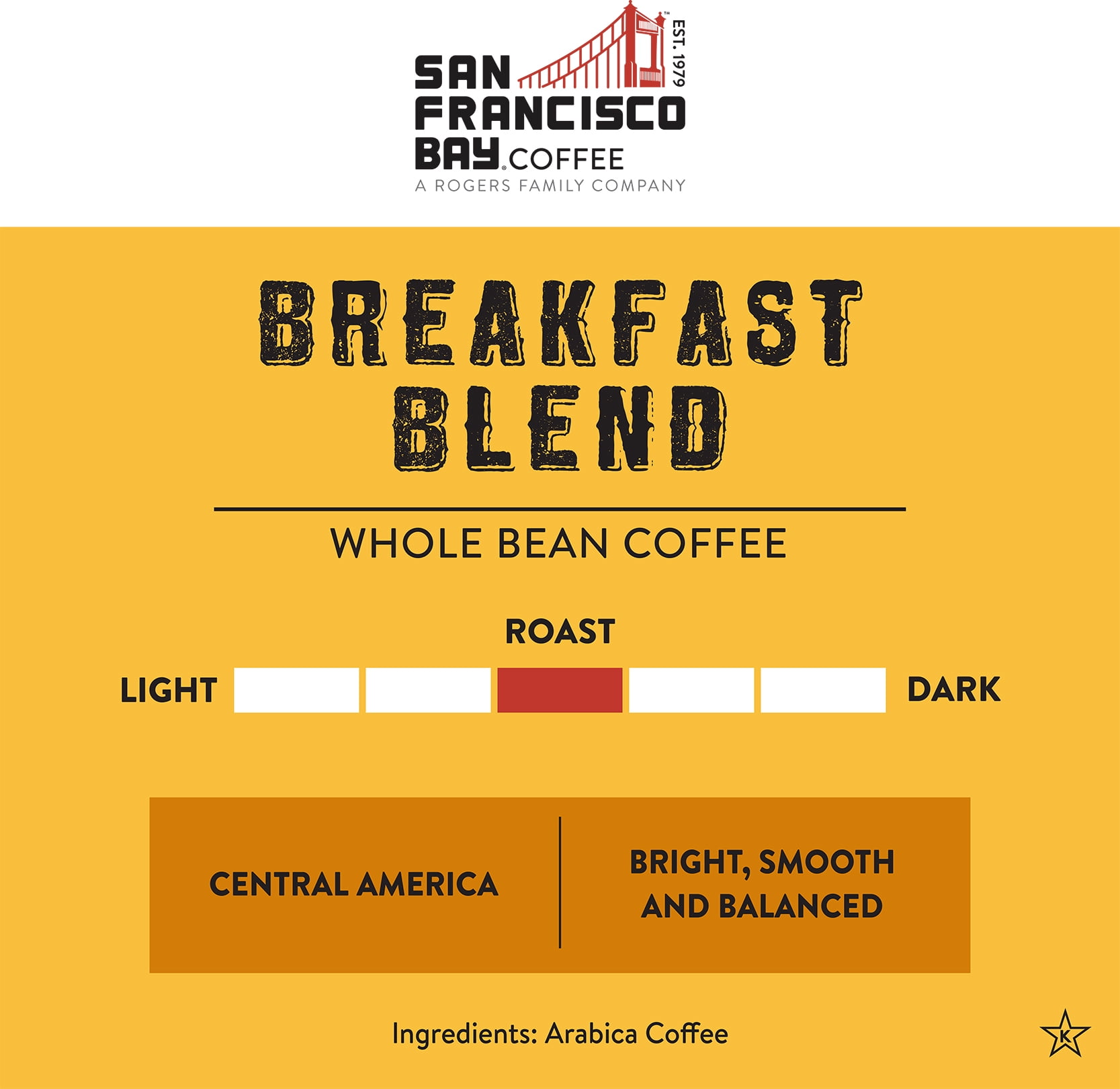 San Francisco Bay Whole Bean Coffee - Breakfast Blend (2lb Bag), Medium Roast
