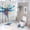 style-421, variant on 4 Pcs Shower Curtain Set Watercolor Dragonfly, Splatter Paint Bathroom Decor Set with Non-Slip Rugs Toilet Lid Cover And Bath Mat Ink Colorful Dragonfly Bathroom Shower Curtains Sets 72inch X 72inch