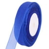 Crafts Gift Wrapping Festival Decor Organza Stain Ribbon Roll Blue 2cmx50 Yards