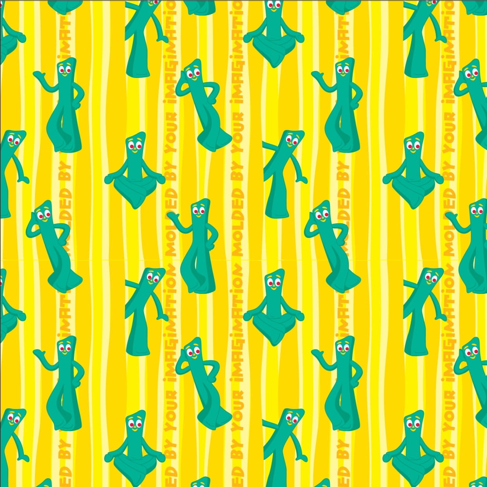 Gumby Molded by Your Imagination Pattern Premium Roll Gift Wrap Wrapping Paper 