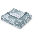 thumbnail image 2 of The Pioneer Woman Floral Cozy Knit Oversized Couch Throw Blanket, Green, 50 x 72 in, 2 of 8
