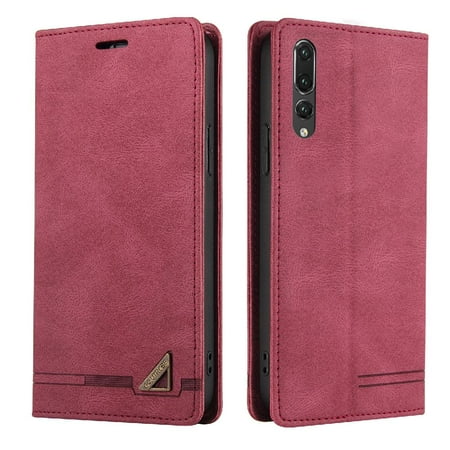 Phone Case for Huawei P20 Pro Kickstand Two Card Slots Premium Leather Premium Leather