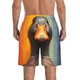 thumbnail image 3 of Yiaed Colorful Painted Duck Print Men's Swim Trunks with Lining Quick Dry Sports Shorts Beach Shorts Boardshorts-Large, 3 of 5