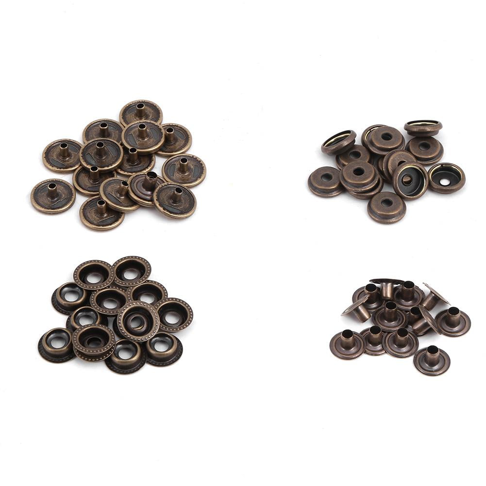 Mgaxyff Metal Press Stud Snap Button Fastener With Tools for Leather