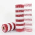 thumbnail image 4 of Ongmies Deco Mesh, 26Cm X 10 Yards Red & White Christmas Flower Wreath Mesh – Diy Xmas Tree Tulle Roll for New Year & Navidad Decoration, Christmas Decoration Ribbons, 4 of 9
