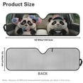 thumbnail image 6 of Uorisanigo Windshield Sun Shade for Jeep Wrangler Rubicon Sahara TJ JK JKU 2 Door & 4 Door, Panda Print American Flag Front Window Sun Visor for UV Rays & Heat Protection, Windshield Sunshade, 6 of 7