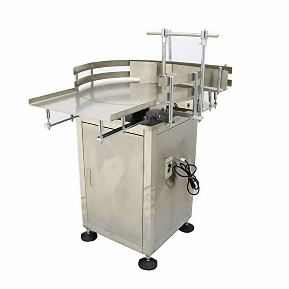 EQCOTWEA Bottle Unscrambler Distributing Machine Transfer Conveyor Round Accumulation Table Rotary 23.6"