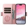 thumbnail image 4 of ELEHOLD Case for iPhone 16 Plus, Magnetic Leather Wallet Case with Card Holder Kickstand Flip Folio Cover Case,Pink, 4 of 7