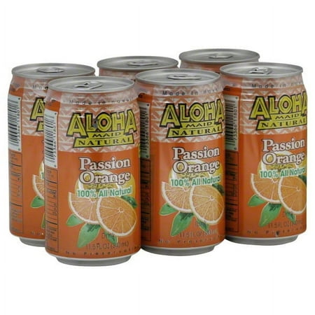 Aloha Maid Passion Orange Juice, 11.5 Fl. Oz., 6 Count